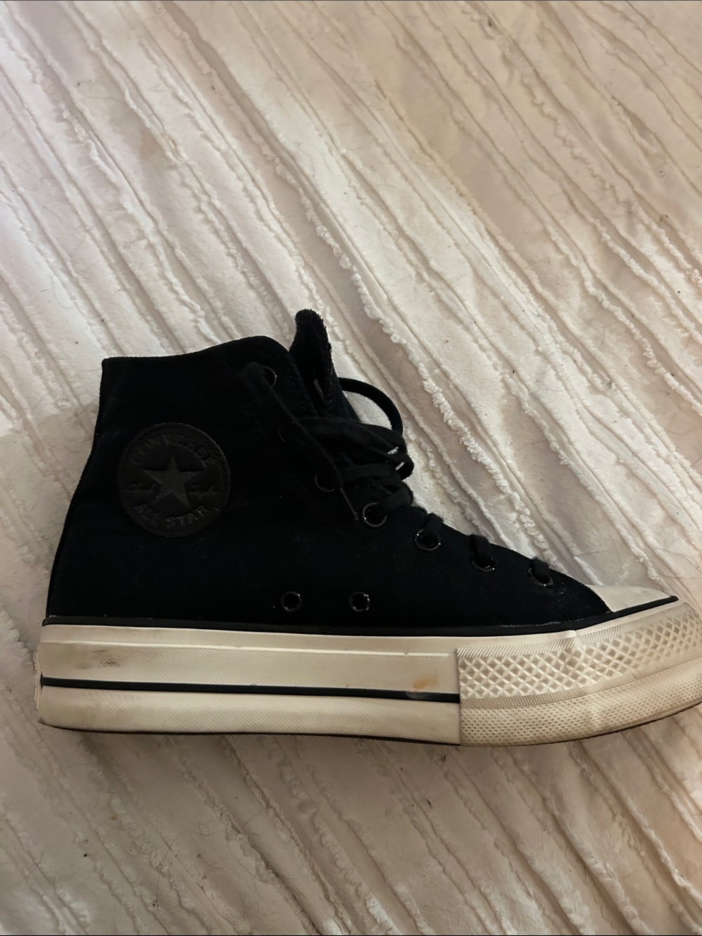 Converse Black High-Top Sneakers with White Sole
